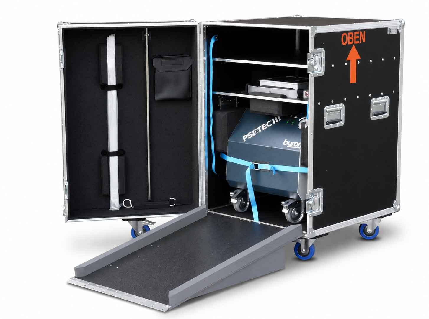 Flightcases mit Auffahrrampe